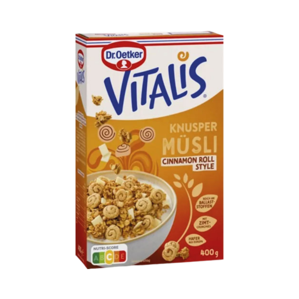 677356 Dr. Oetker Vitalis Knusper Muesli Cinnamon Roll Style, 400g